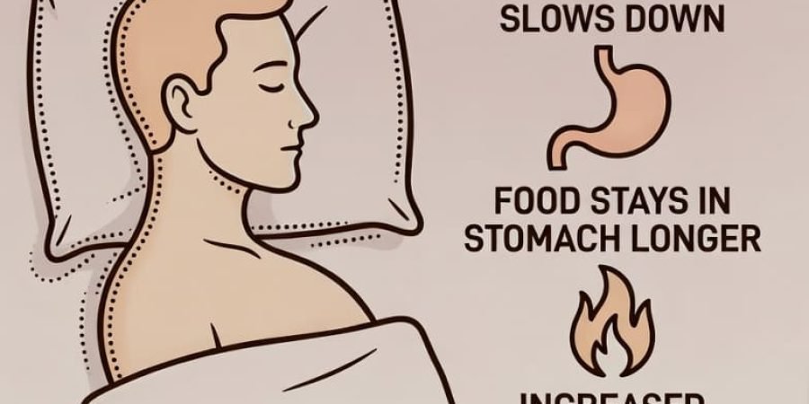sleep after eating ayurveda digestion posture illustration